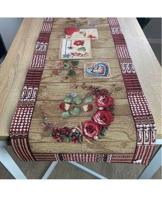 Фото Скатертина новорічна гобеленова Прованс Wooden 024647