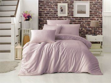 Фото Комплект постільної білизни Sateen Stripe Gold Soft Life Lilac Ліловий 6002306