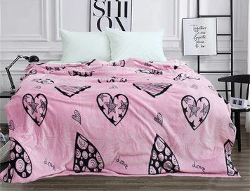 Фото Плед Wellsoft флісовий ТМ TAG Heart Pink ALM1921 PledVL-103