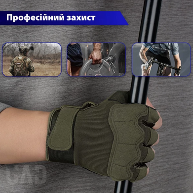 Фото Тактические перчатки короткопалые UAD Prometey Койот открытые без пальцев байкерские