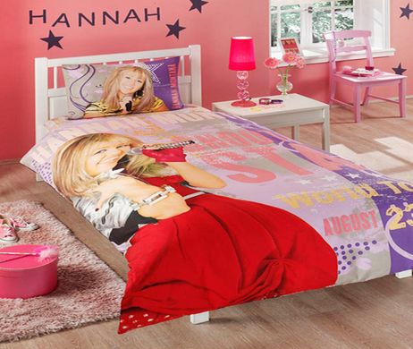 Фото Комплект постельного белья TAC Disney 100% Хлопок Hannah Montana Star Розовый