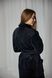 Фото №5 з 12 товару Довгий жіночий теплий халат Шаль Welsoft Чорний 1020