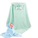 Фото №1 из 8 товара Детское плюшевое полотенце с углом Home Brand Светло-зеленый
