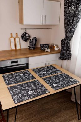Фото Прямоугольная хлопковая скатерть Breakfast Black