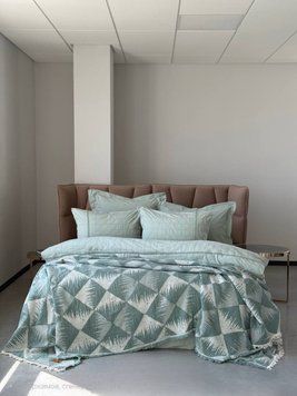 Фото Покрывало Муслиновое Saheser Model Dolce 100% Хлопок Зеленое