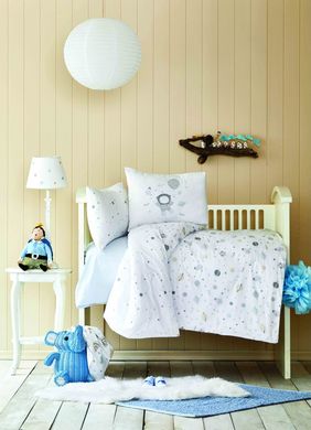 Фото Постельное белье для младенцев Karaca Home Space Mavi Ранфорс