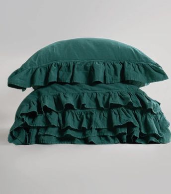 Фото Постільна білизна Limasso Stonewashed Exclusive Dark Green Варена Бавовна 31529