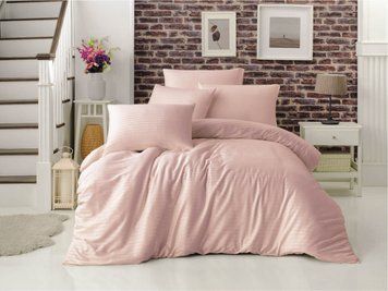 Фото Комплект постільної білизни Sateen Stripe Gold Soft Life Pudra Пудра 6002308