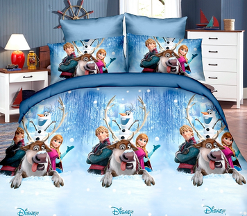 Фото Комплект постельного белья ТМ Tag Ранфорс 100% Хлопок R8685 Frozen Снежные Друзья