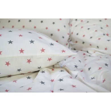 Фото Комплект постельного белья фланель Lotus Home Sky Full Gray Red Stars