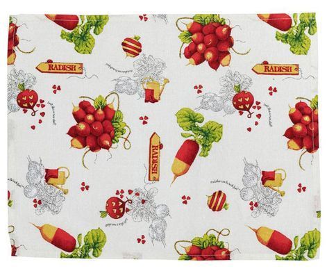 Фото Хлопковая прямоугольная скатерть Прованс Radish Cherries