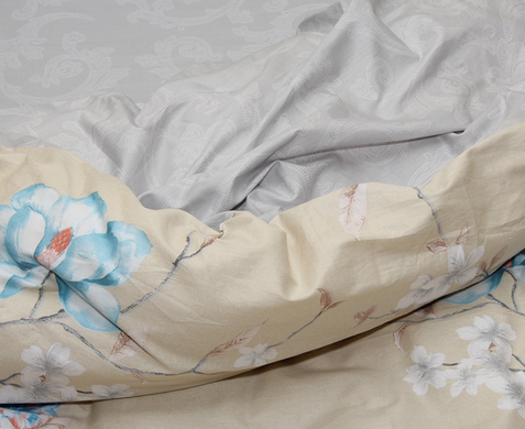 Фото Комплект постельного белья ТМ TAG Сатин Весенний Цвет Беж