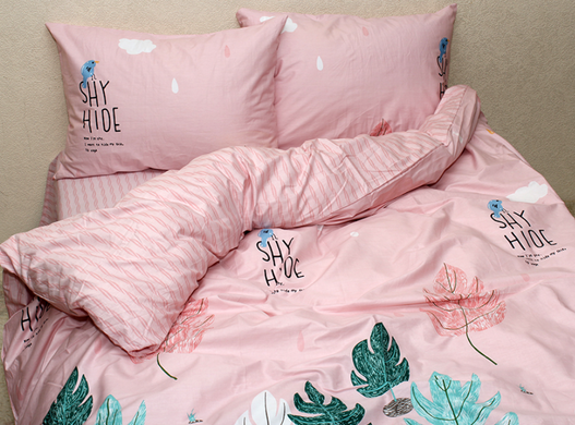 Фото Комплект постельного белья ТМ TAG Сатин Pink Forest Розовый Лес