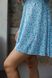Фото №8 из 11 товара Голубое мини платье в цветочный принт из софта