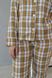 Фото №6 з 9 товару Жіночий домашній костюм-піжама 100% Бавовна Штани + Сорочка Гірчична 030-14-11 Жовтий