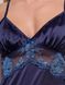 Фото №3 из 4 товара Женская сорочка с кружевом Сатин Шелк Serenade 762 Синяя
