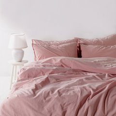 Фото Однотонна постільна білизна Варена Бавовна SoundSleep Stonewash Adriatic Рожева pastel pink