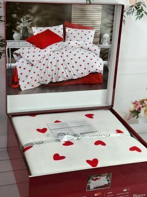 Фото Тепла новорічна постільна білизна Romeo Home Love Red Фланель 100% Бавовна 205670