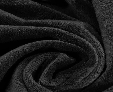 Фото Черный велюровый чехол на угловой диван