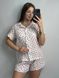 Фото №1 из 7 товара Женская муслиновая пижама Шорты и Рубашка Вишни