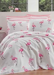 Фото Вафельне покривало піке Eponj Home Flamingo Maylin Pudra Пудра