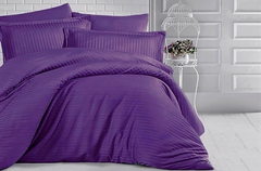 Фото Комплект постельного белья ТМ TAG Satin Stripe ST-1011 Страйп Фиолетовый