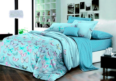 Фото Комплект постельного белья ТМ TAG Ранфорс Разноцветные Бабочки R-BH039