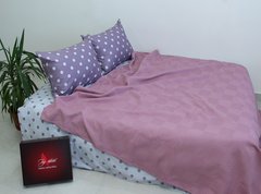Фото Комплект постельного белья ТМ Tag Pea Pike Points с Вафельным Пике Розовый NP-19