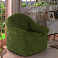 Фото Универсальный чехол для кресла без юбки Turkey № 4 Оливковый