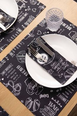 Фото Прямоугольная хлопковая скатерть Breakfast Black