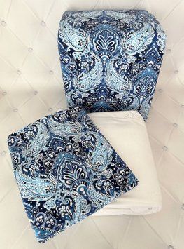 Фото Теплое постельное белье Фланель 100% Xлопок Cotton Collection Sapphire Paisley