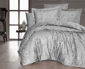 Фото Сатинова постільна білизна First Choice Cotton Satin Advina Grey хм31060