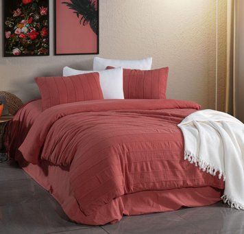 Фото Однотонное постельное белье 100% Хлопок Sikel Muslin Patara Mercan