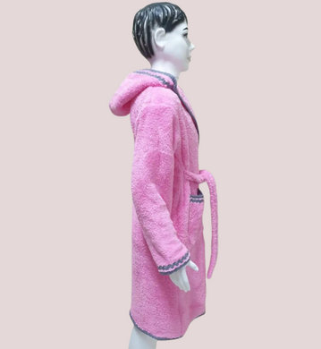 Фото Дитячий махровий халат с каптуром Welsoft Zeron Світло-рожевий