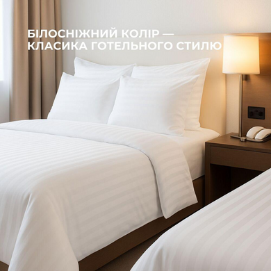 Фото Простынь Hotel&Spa TM Ideia Сатин Страйп Белая