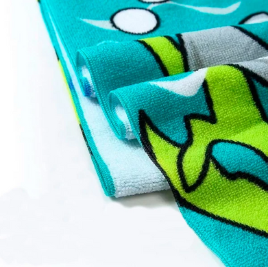 Фото Дитячий махровий рушник-пончо з каптуром Home Brand Акула