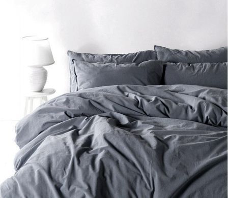 Фото Комплект постельного белья Limasso Stonewashed Вареный Хлопок Ранфорс Natural Grey