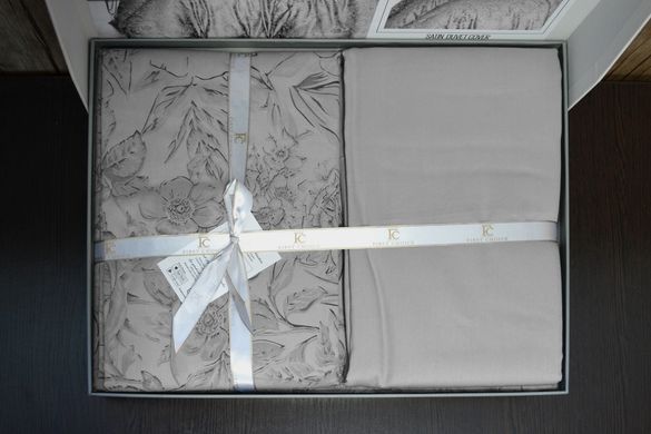 Фото Сатинова постільна білизна First Choice Cotton Satin Advina Grey хм31060