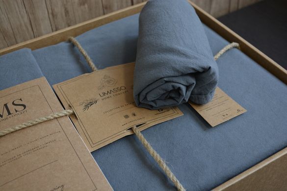 Фото Комплект постельного белья Limasso Stonewashed Вареный Хлопок Ранфорс Natural Grey