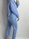 Фото №5 из 9 товара Голубой женский трикотажный спортивный костюм Хлопок Футер Петля