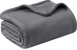 Фото №1 из 3 товара Плед флисовый однотонный из велсофта Wellsoft Темно-серый