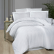 Фото №1 из 6 товара Сатиновое постельное белье First Choice Cotton Satin Stripe Broad Line White