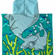 Фото №2 з 3 товару Дитячий махровий рушник-пончо з каптуром Home Brand Акула
