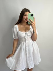 Фото Романтическое белое платье-корсет из муслина