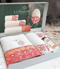 Фото Набір махрових рушників La Maison 100% Бавовна Bloom 50Х90 + 70Х140 + 30х50