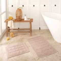 Фото Набор ковриков в ванную Karaca Home Kelly Quatro Bej Бежевый