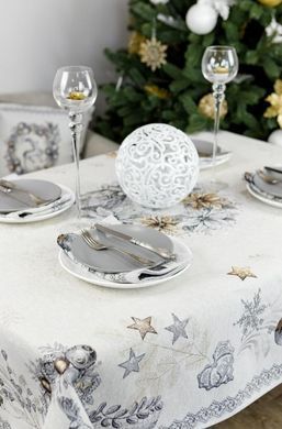 Фото Скатерть новогодняя гобеленовая Прованс Silver Star