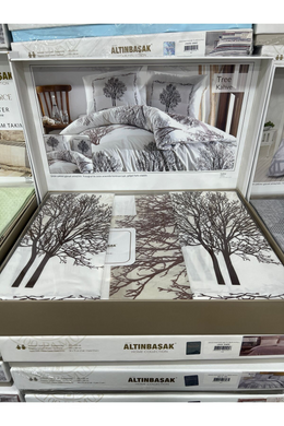 Фото Постельное белье Altinbasak Tree Gri Ранфорс 100% Хлопок