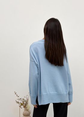 Фото Женский вязаный трикотажный джемпер Мия Оверсайз Oversize Голубой