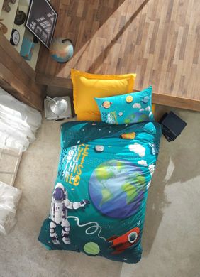 Фото Подростковый комплект постельного белья Astronaut Turkuaz Cotton Box 100% Хлопок